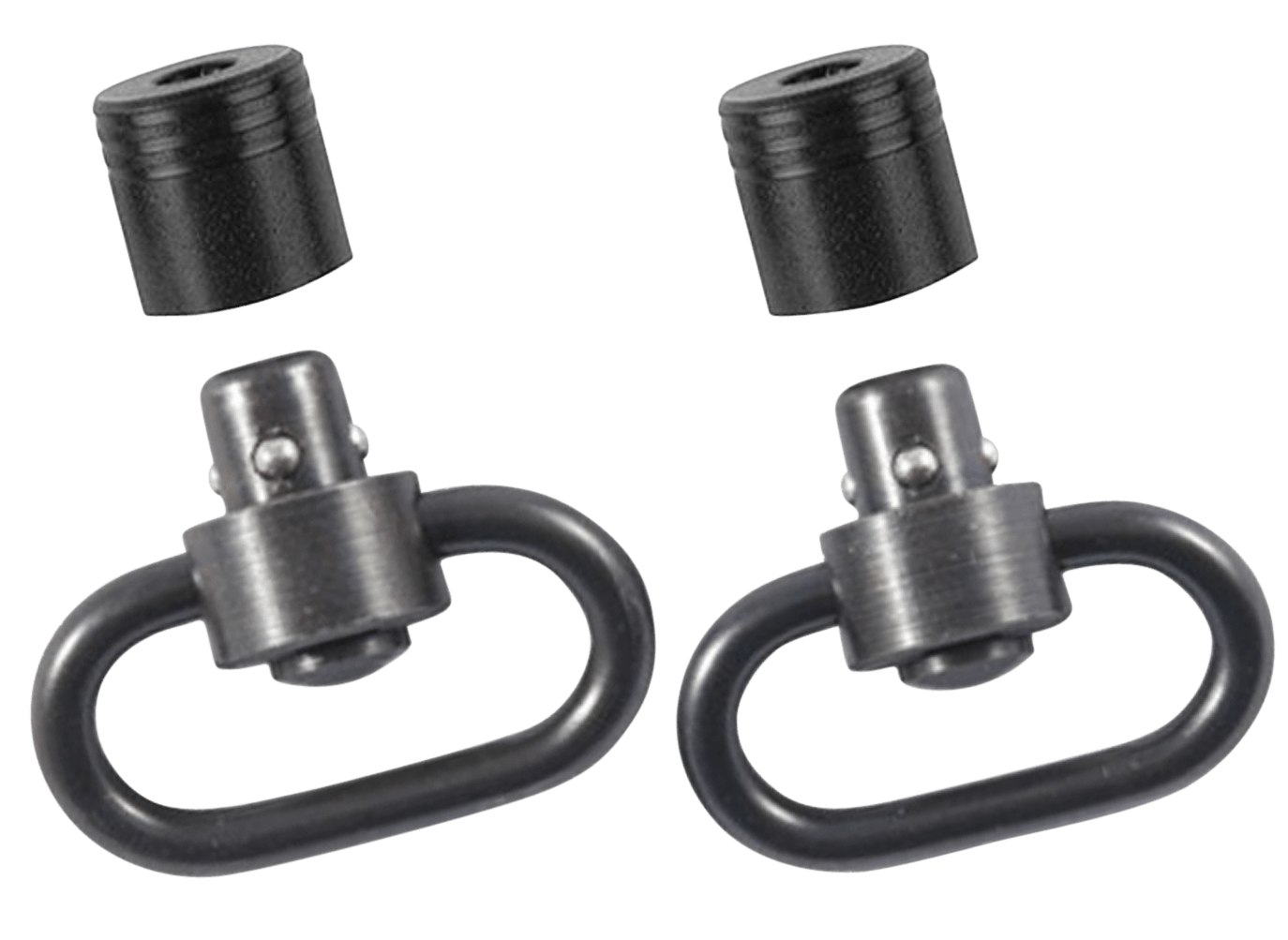 Outdoor Connection PBS19122 Push Button Swivel Set 1.25" Black Steel