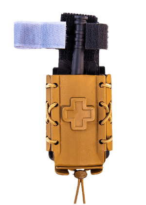 High Speed Gear 11TQK0CB Tourniquet TACO Coyote Brown Kydex 2" Belt Clip/MOLLE U-Mount Compatible w/ Most Tourniquets