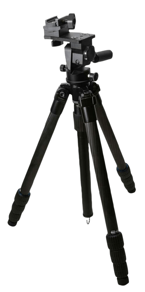 KOPF Jager KJ85004K K800 Tripod made of Carbon Fiber with Black Finish Adjustable Reaper Rail 4-Level Leg Extension 21-87 Degree Pan & Tilt