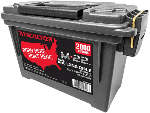 Winchester Ammo S22LRTPB M-22  22 LR 40 gr Black Copper Plated Round Nose 2000 Per Box/ 2 Cans Bulk