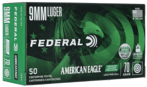 Federal AE9LF1 American Eagle IRT 9mmLuger 70gr Lead Free IRT 50rd Box