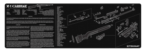 TekMat TEKR36M1CARB M1 Carbine Cleaning Mat M1 Carbine Parts Diagram 12" x 36"