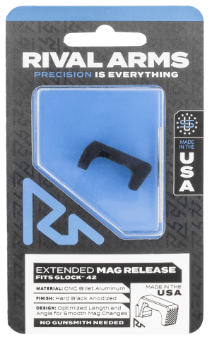 Rival Arms RA72S001A Magazine Release Sig P320 Extended Hard Black Anodized Aluminum