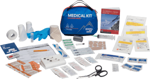 Adventure Medical Kits 01001005 Mountain Explorer Medical Kit Treats Injuries/Illnesses Water Resistant Blue