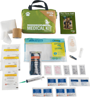 Adventure Medical Kits 01350115 Adventure Trail Dog Medical Kit Treats Injuries Green
