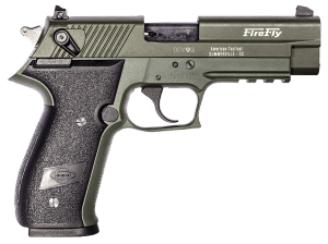 GSG GERG2210FFG FireFly  22 LR 10+1 4" Green Steel Barrel  Serrated Slide  Zinc Alloy w/Accessory Rail Frame  Black Polymer Grip
