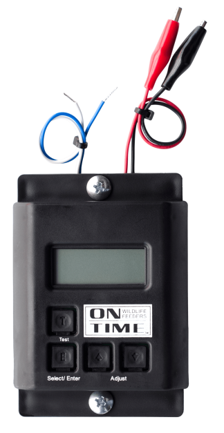On Time 00503 Digital Timer Replacement LCD Display Adjustable Motor Operates on 6 or 12 Volt Batteries Features 6 Feedings with 1-30 Second Run Time Compatible with Most Brand Feeders