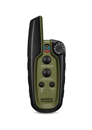 Garmin 0100120550 Sport Pro Handheld Green w/BarkLimiter  LED Beacon Lights  1-Hand Operation  Water-Resistant Rechargeable Li-ion Up to 3 Dogs .75 Mile Range