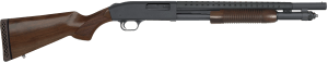 Mossberg 52151 590 Retrograde Persuader 12 Gauge 6+1 3" 18.50" Heat Shield Barrel Dual Extractors Matte Blued Metal Finish Corncob Forend Walnut Stock w/Checkered Grip