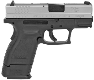 Springfield Armory XD9822 XD *CA Compliant Sub-Compact Frame 40 S&W 9+1  3" Black Melonite Steel Barrel  Serrated Stainless Steel Slide  Black Polymer Frame w/Picatinny Rail