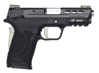 Smith & Wesson 13225 M&P Performance Center Shield EZ M2.0 Micro-Compact Frame 9mm Luger 8+1  3.80" Stainless Ported Barrel  Black Armornite Serrated Stainless Steel Slide  Matte Black Polymer Frame w/Picatinny Rail  Thumb/Grip Safety