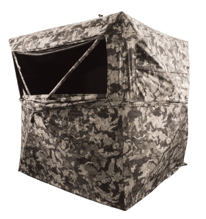 HME HMEGRDBLND3CVD Executioner Three-Person Blind Ground Cervidae Camo Polyester 64" x 88" x 68"
