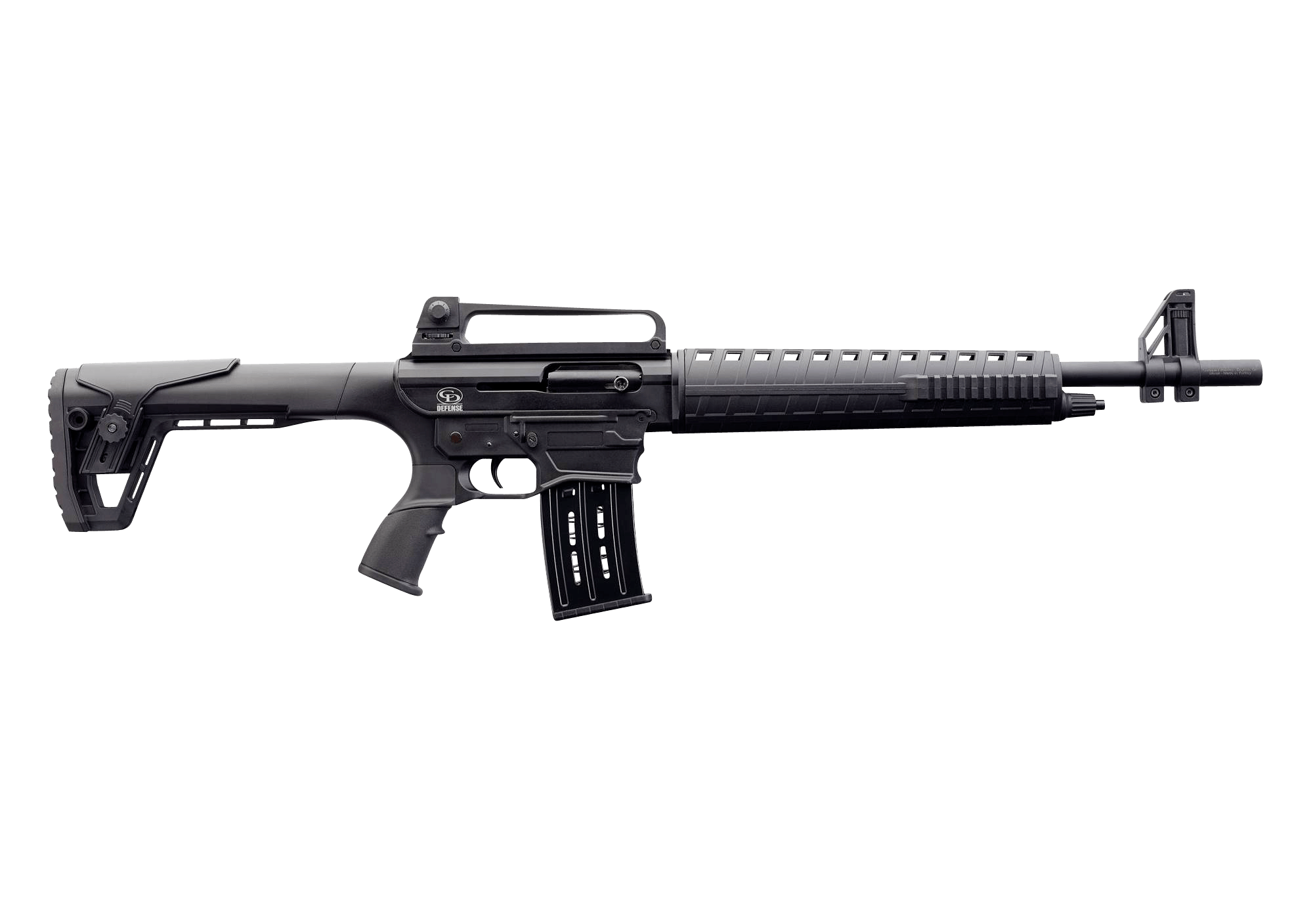 Charles Daly 930190 AR-12S Full Size Frame 12 Gauge Semi-Auto 3" 5+1 20" Blued Steel Barrel Black Anodized Aluminum Receiver w/Carry Handle Black Fixed w/Adj Comb Synthetic Stock Black Polymer Grip