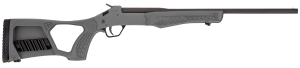 Rossi SSP1GRAY Tuffy Single Shot 410 Gauge with 18.50" Barrel 3" Chamber 1rd Capacity Matte Black Metal Finish & Gray Fixed Thumbhole with Shell Holder Stock Right Hand (Youth)
