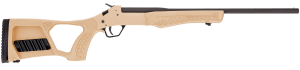 Rossi SSP1TAN Tuffy Single Shot 410 Gauge with 18.50" Barrel 3" Chamber 1rd Capacity Matte Black Metal Finish & Tan Fixed Thumbhole with Shell Holder Stock Right Hand (Youth)