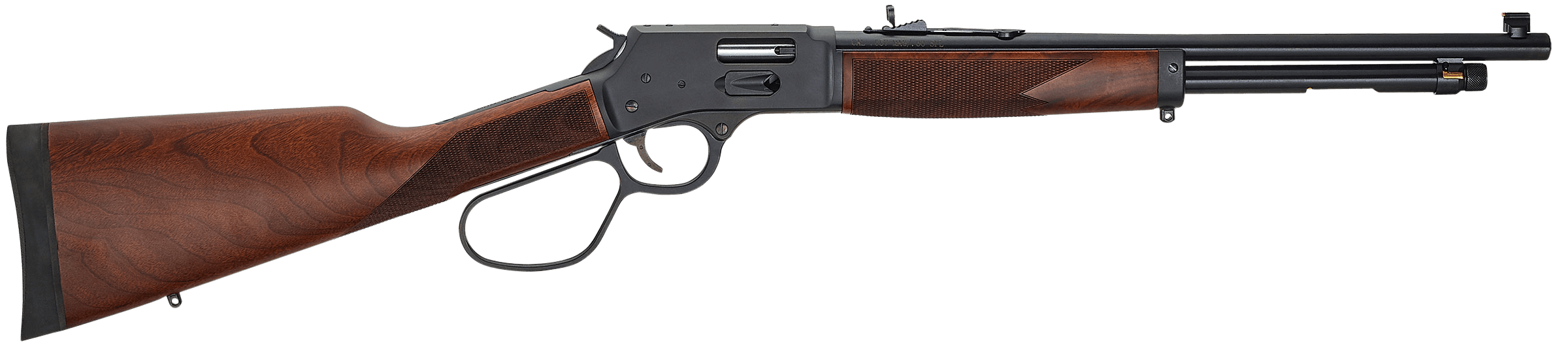 Henry H012GR Big Boy Carbine Side Gate 44 Mag Caliber with 7+1 Capacity 16.50" Barrel Overall Blued Metal Finish & American Walnut Stock Right Hand (Full Size)
