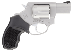Taurus 285629 856 *CA Compliant Small Frame 38 Special +P 6rd 2" Matte Stainless Barrel Cylinder & Frame Black Soft Rubber Finger Groove Grip Transfer Bar Safety Exposed Hammer