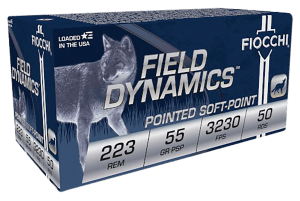Fiocchi 223B50 Field Dynamics  223Rem 55gr Pointed Soft Point 50rd Box