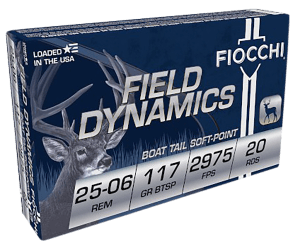 Fiocchi 2506B Field Dynamics  25-06Rem 117gr Pointed Soft Point 20rd Box