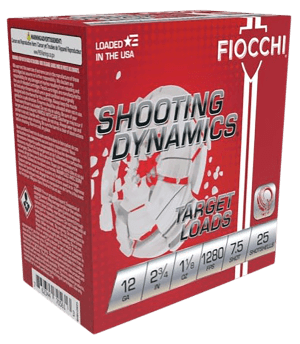Fiocchi 12SDHV75 Shooting Dynamics Target 12Gauge 2.75" 1 1/8oz 7.5Shot 25rd Box