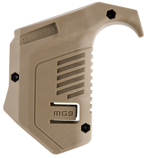 Recover Tactical MG9-02 Angled Mag Pouch  Tan Polymer  Picatinny Rail Mount  Compatible w/ Glock
