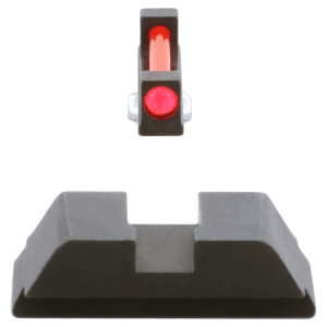 AmeriGlo GFT113 Specialty Sight Set for Glock Black | Red Fiber Optic Front Sight Black Rear Sight