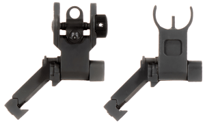 Aim Sports MT45FS AR Low Profile 45 Degree Flip-Up Sight Set  Black Anodized 45 Degree Low Profile for AR-15
