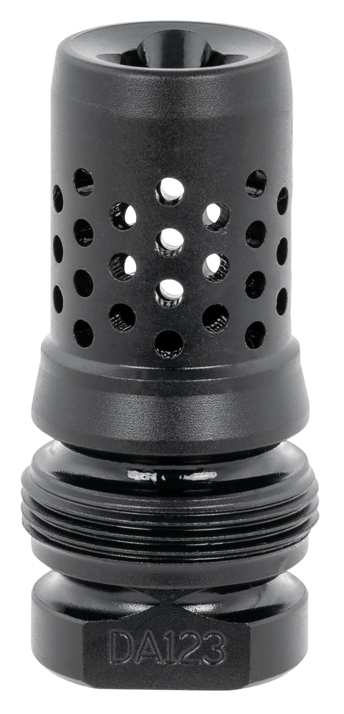 Dead Air DA123 Xeno Muzzle Brake Black Nitride 4140 Steel with 1/2"-28 tpi Threads