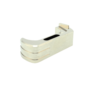 Cross Armory CRG5MCSV Mag Catch  Extended Compatible w/Glock Gen4-5 Silver Anodized Aluminum