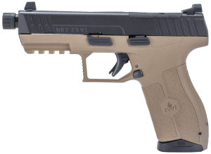 IWI US M9ORP10TFD MASADA Tactical 9mm Luger 10+1  4.60" Black Button Rifled/Threaded Steel Barrel  Black Optic Ready/Serrated Steel Slide  Flat Dark Earth Polymer Frame w/Picatinny Rail  FDE w/Interchangeable Backstrap Grip  Trigger Safety  Ambidextrous