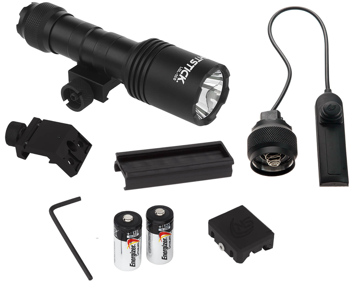 Nightstick LGL160 Full Size Long Gun Light Kit Black Anodized 1100 Lumens White LED Bulb - Image 2