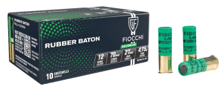 Fiocchi 12LEBA10 Rubber Baton Home Defense 12Gauge 2.75" 1oz SlugShot 10rd Box