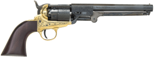 Traditions FR185118 1851 Navy Break Open 44 Cal #11 Percussion 7.50" 6 Shot Brass Engraved Frame Blued Engraved Barrel Blued Cylinder Walnut Grip