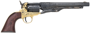 Traditions FR186012 1860 Army Break Open 44 Cal #11 Percussion 8" 6 Shot Brass Engraved Frame Blued Engraved Barrel Blued Cylinder Walnut Grip