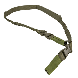NcStar AARS21PG VISM Sling 1.25" 55"-72" Adjustable Bungee Green Nylon Strap w/Elastic Shock-Cord 2or1 Point Sling