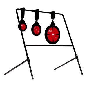 EZ-Aim 15403 Deflector Spinner Target System Air Rifle  Rimfire Pistol/Rifle Black/Red Steel Circle