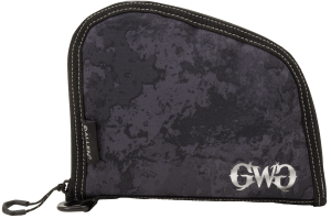 Girls With Guns 9078 Midnight Handgun Case 8" Black/Shade Blackout Camo  Locking Zipper