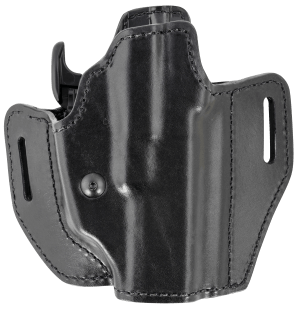 Bianchi 58351 Allusion Assent Pro-Fit OWB Size 13 Black Leather Belt Slide Compatible w/Springfield XDS/Ruger American Pistol/Glock 17/22 Belt Up to 1.50" Wide Right Hand