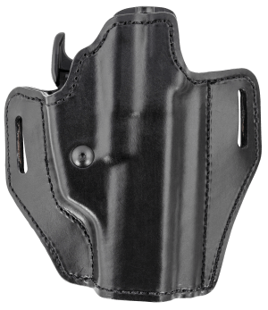 Bianchi 56831 Allusion Assent Pro-Fit OWB Size 18 Black Leather Belt Slide Fits S&W M&P Fits CZ 75 Fits FN FNS Right Hand