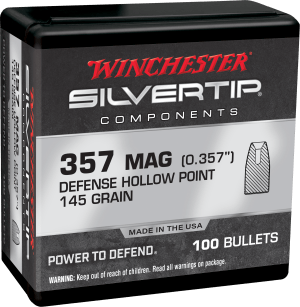 Winchester Ammo WB357S145X Centerfire Handgun Reloading 357 Mag .357 145 gr Silvertip Hollow Point 100rd Box