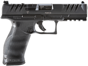 Walther Arms 2858126 PDP  Full Size 9mm Luger 10+1 4.50" Black Polygonal Rifled Barrel  Black Optic Ready/Serrated Slide  Black Polymer Frame w/Picatinny Rail  Black Performance Duty Texture Grips  Ambidextrous