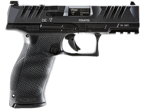 Walther Arms 2854694 PDP  Full Size 9mm Luger 10+1 4" Black Polygonal Rifled Barrel  Black Optic Ready/Serrated Slide  Black Polymer Frame w/Picatinny Rail  Black Performance Duty Texture Grips  Ambidextrous