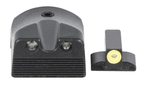 Meprolight USA 412183121 Hyper-Bright Black | Green Tritium with Yellow Phosphorescent Outline Front Sight Green Tritium with Black Outline Rear Sight Set