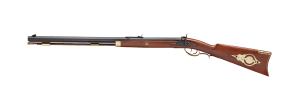 Taylors & Company 210109 Hawken Target 50 Cal Percussion 28" Blued Octagon Barrel  Color Case Hardened Rec  Brass Accents  Fixed Walnut Stock  Double Set Trigger  Adjustable Buckhorn Sight Left Hand
