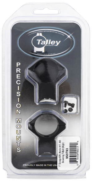 Talley 950793 Savage Scope Mount/Ring Combo Black Anodized 1" High 0 MOA