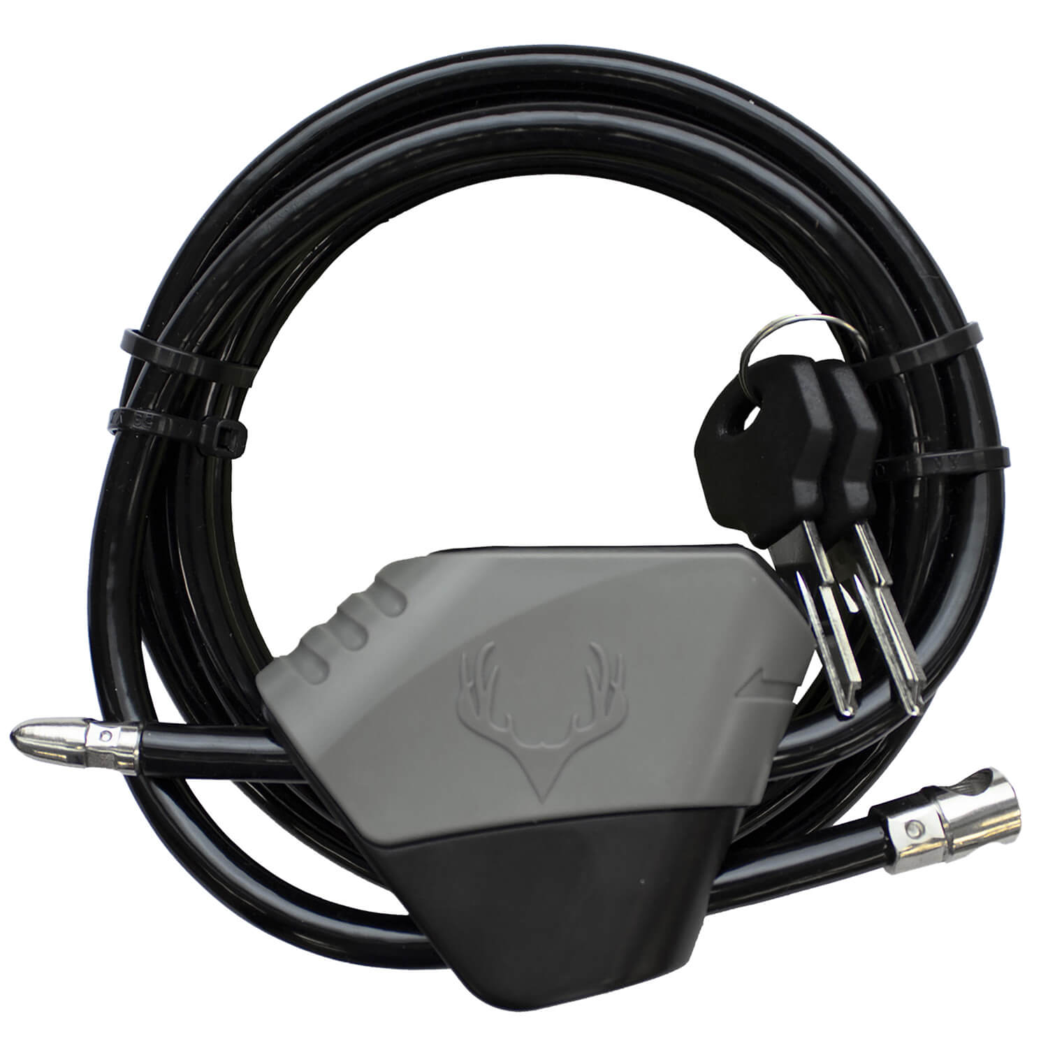 HME HMECBLK Cable Lock 6.50' Long Black/Gray Aluminum - Image 2