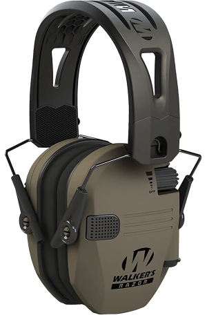 Walker's GWPRSEMRHFDE Razor Slim Electronic Muff 23 dB Over the Head Flat Dark Earth/Black Polymer