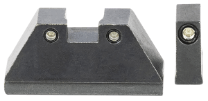 AmeriGlo GL813 Optic Compatible Sight Set for Glock  Black | XL Tall Green Tritium with Black Outline Front Sight XL Tall Green Tritium with Black Outline Rear Sight