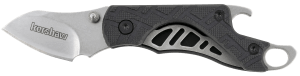 Kershaw 1025X Cinder 1.40" Folding Drop Point Plain Stonewashed 3Cr13MoV SS Blade Black Glass-Filled Nylon Handle Includes Key Ring