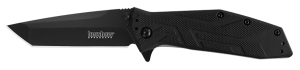 Kershaw 1990 Brawler 3" Folding Tanto Plain Black Oxide 8Cr13MoV SS Blade Black Glass-Filled Nylon Handle Includes Pocket Clip